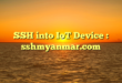 SSH into IoT Device : sshmyanmar.com